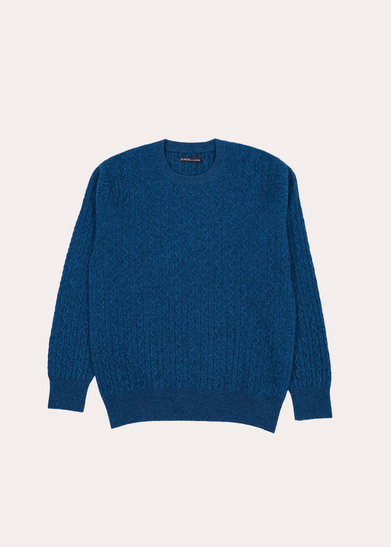 Premium Crew Neck Cable Sweater