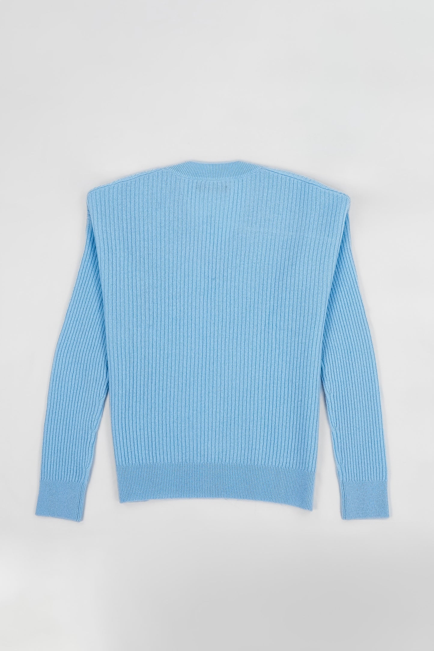 Dual Texture Cashmere V-Neck Pullover