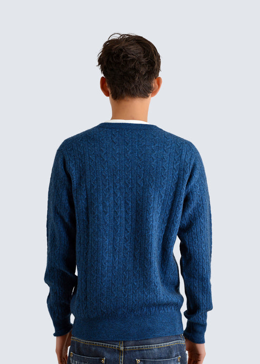 Premium Crew Neck Cable Sweater