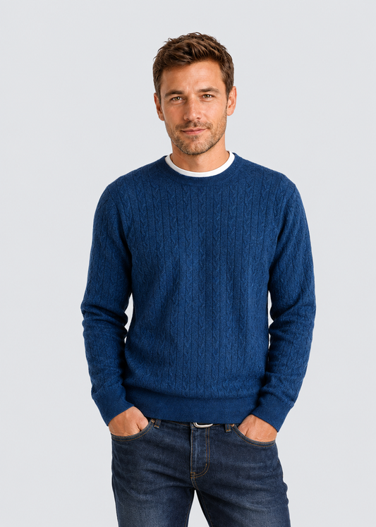 Premium Crew Neck Cable Sweater