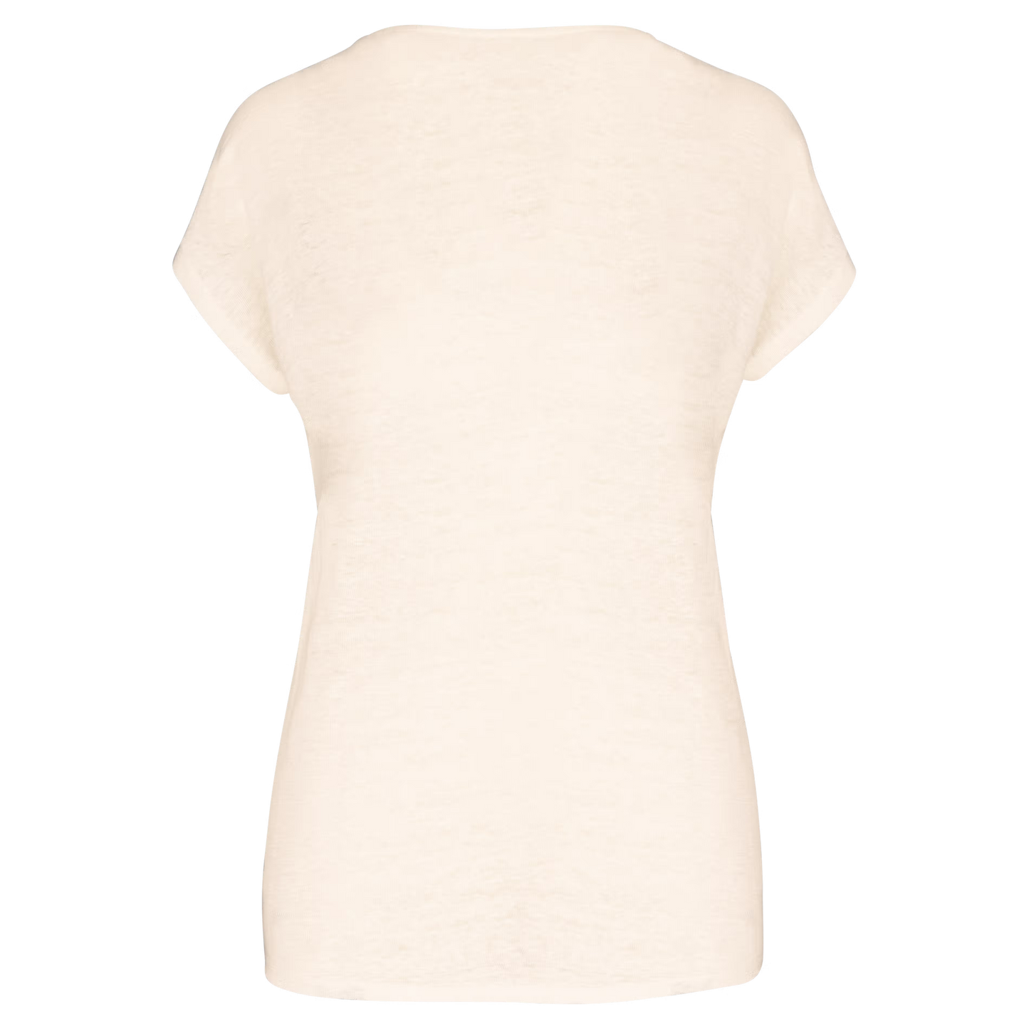Ladies' V-neck linen t-shirt