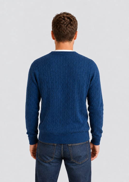 Premium Crew Neck Cable Sweater